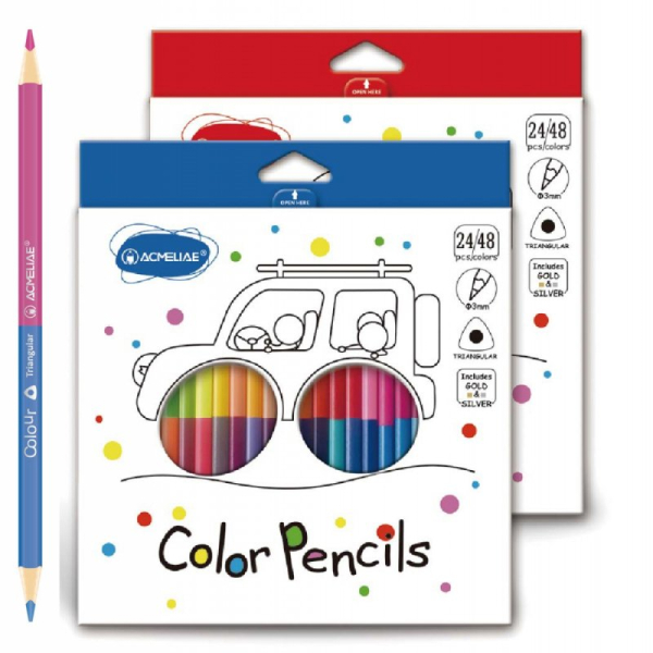 Набір олівців "Acmeliae" (2 кольорові) 48 кольорів 24 шт 24-48C