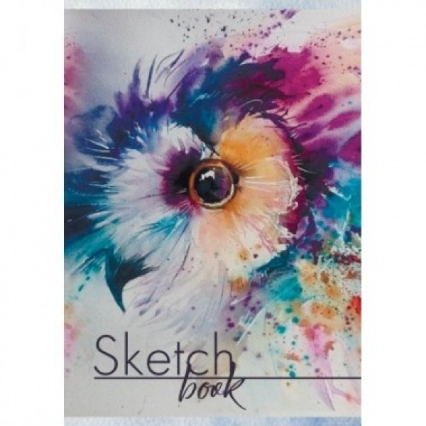 Sketch-book ф.А5 30 арк, цел. картон, УФ-лак, офс 100г/ м2 , пруж