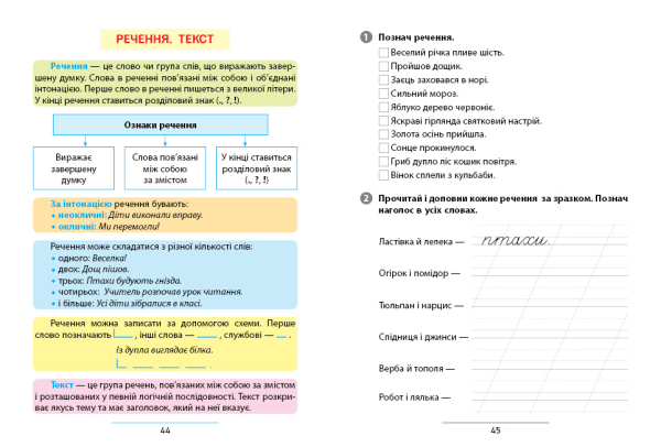 Правила та практикум — Українська мова. 1 клас