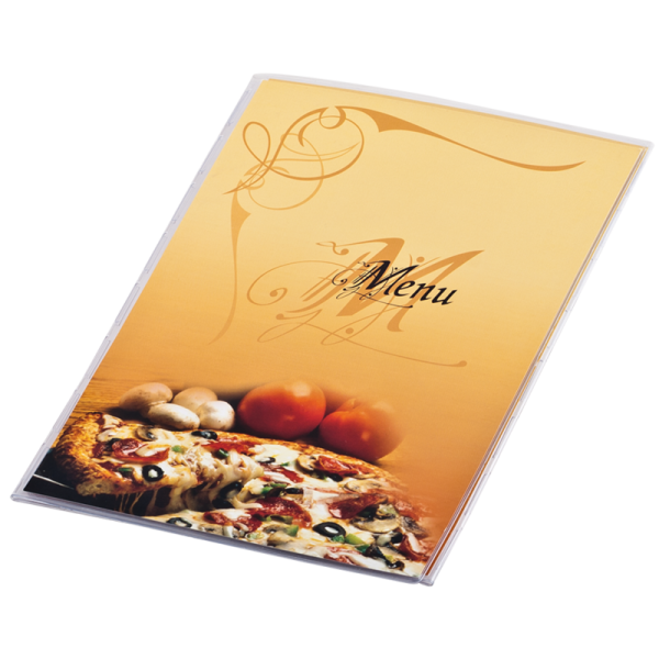 Папка Меню Panta Plast Pizza, А4, PVC, три сторони, прозора (0309-0046-99)