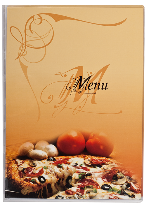 Папка Меню Panta Plast Pizza, А4, PVC, три сторони, прозора (0309-0046-99)