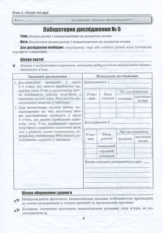 Книга Біологія. 8 клас. Лабораторні дослідження, лабораторна робота, дослідницький практикум, проекти