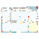 Настінний планер на тиждень Kite Space K22-471-1, А4