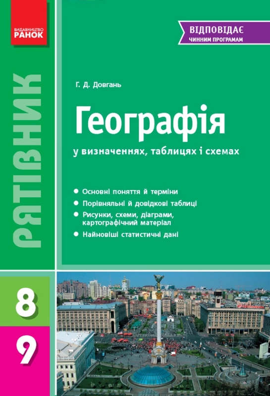 Книга Географія у визначеннях, таблицях і схемах. 8-9 класи.