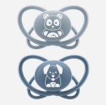 Пустушка "Мій метелик" Синій (силікон) 16 - 32 місяців (2шт. + футляр-стерилізатор)