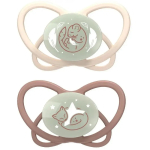 Пустушка "Мій метелик НІЧ" Бежевий (силікон) 16 - 32 місяців (2шт. + футляр-стерилізатор)