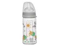 Скляна пляшка(Х)240 мл.з широкою горловиною + соска з широкою шийкою (Система "Actiflex") M