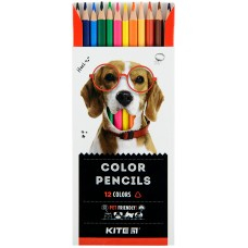 Олівці кольорові тригранні Kite Dogs K22-053-1, 12 кольорів