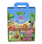 Навчальні пазли Strateg Хто де живе? 36 пазлів українською мовою (30700)