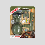 Військовий набір арт. 34400 (18шт) зброя+асесуари, короб.46*37*6см
