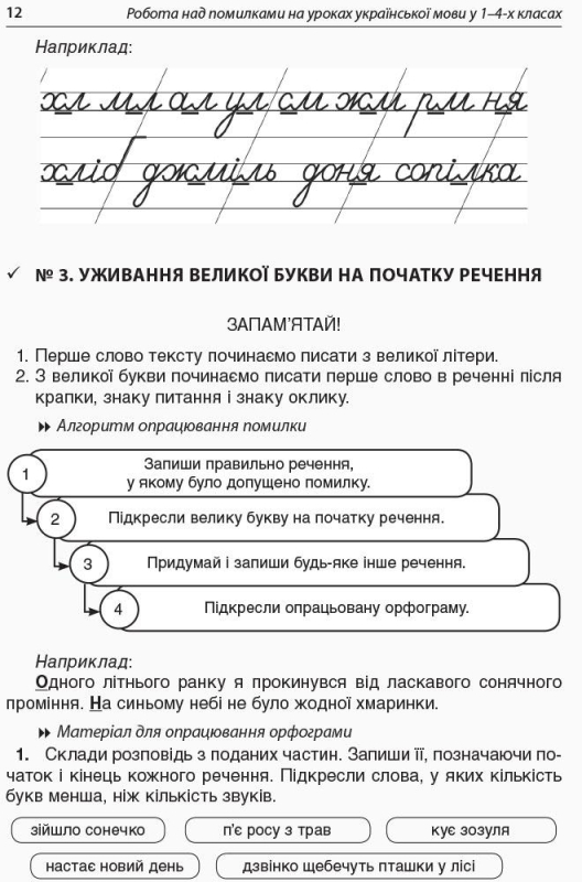 Робота над помилками на уроках української мови у 1–4 класах. Частина 1