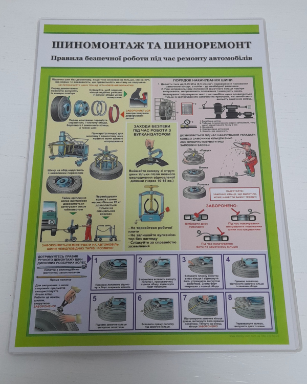 Плакат шиномонтаж та шиноремонт - фото 1