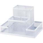 Підставка-органайзер Axent 2117-21-A, 155x103x100 мм, 4 відділення, біла