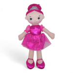 Мʼяка лялька "Балерина", 38 см (малинова) (C61102)