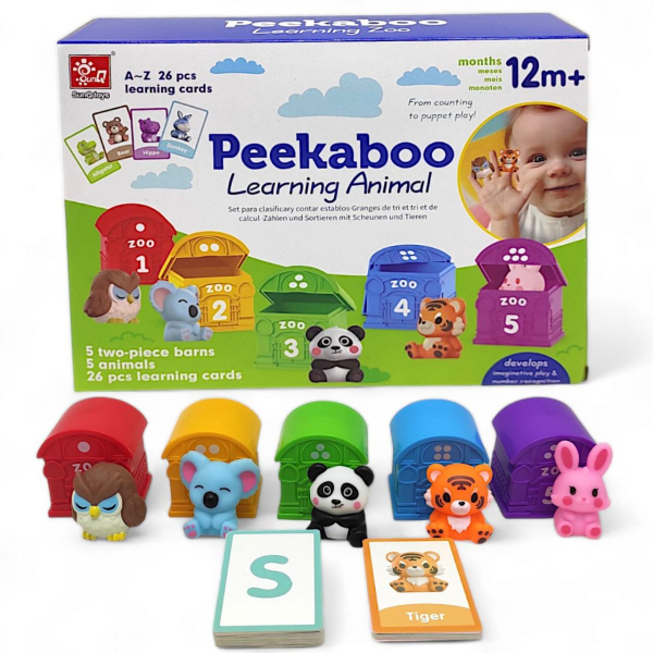 Логічна гра "Pekaboo. Будиночки з тваринками", вид 1 SunQ toys (SQ22003-2) - фото 1