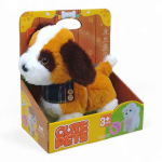 Мʼяка іграшка "Песик" на повідку, ходить, гавкає (933-118E)