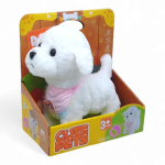 Мʼяка іграшка "Песик" на повідку, ходить, гавкає (933-115E)