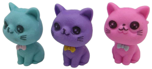 ГУМКА ДЛЯ СТИРАННЯ, ЛАСТИК-НАСАДКА НА ОЛІВЕЦЬ "КОТИК" 3,5СМ В ІНД.УПАКОВЦІ 1110