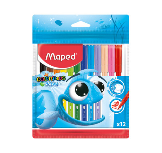 Фломастери Maped Color Peps Ocean 12 кольорів