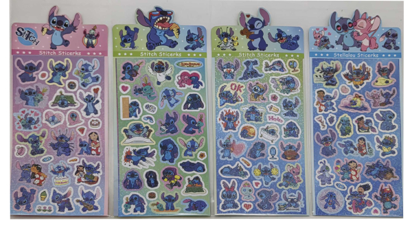 Наклейка з блискітками "Стіч" 23*9,5см - фото 1