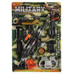 Військовий набір арт. 2626-01-21 (48шт/2)зброя, знаряди, наручники, планшет. 36*51, 6*4см