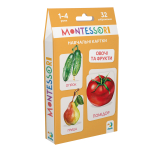 Набір навчальних карток Dodo Монтессорі Овочі фрукти 