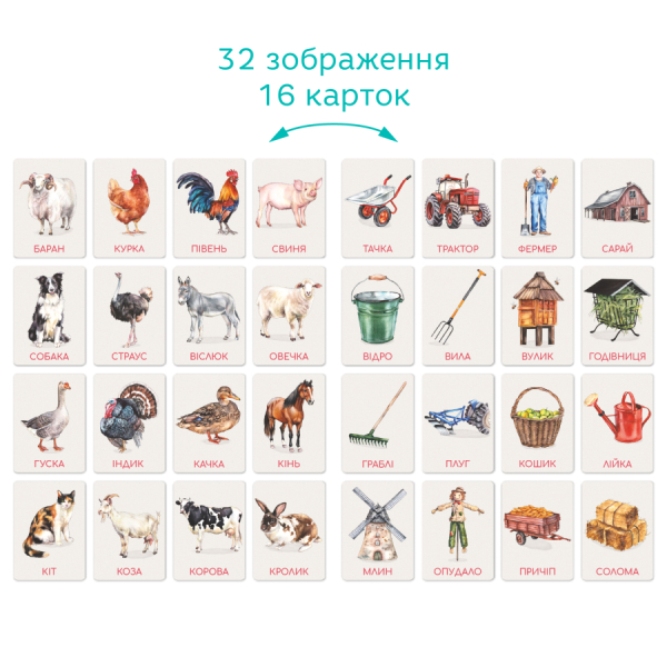 Набір навчальних карток Dodo Монтессорі ферма - фото 2