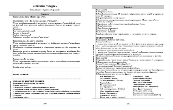 Розгорнутий календарний план. Середній вік. Квітень