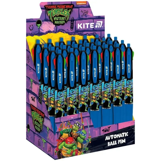 Ручка кулькова автоматична Kite Ninja Turtles NT25-067, 4 кольори - фото 1