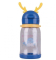 Пляшка для води дитяча 550 мл з трубочкою, синя - фото 4