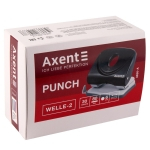 Діркопробивач для паперу Axent Welle-2 3830-06-A, пластиковий, 30 аркушів, червоний