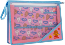 Папка-органайзер YES А4 Line Friends на блискавці 