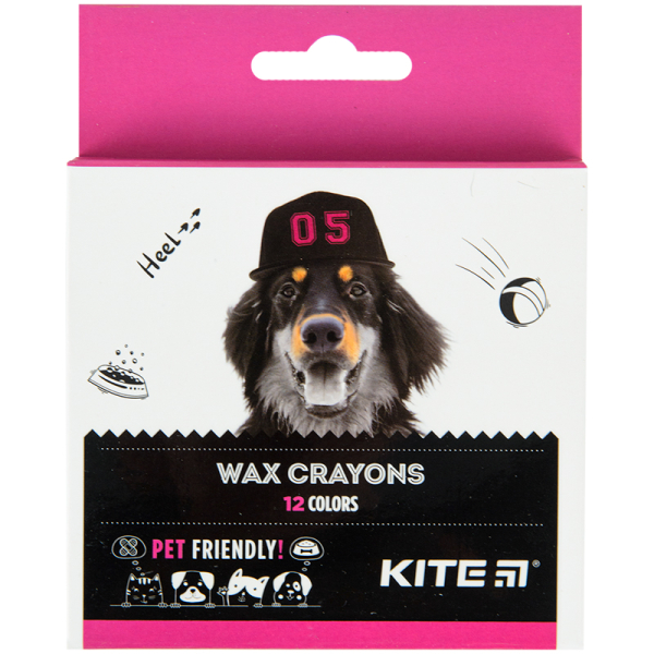 Крейда воскова Kite Dogs K22-070, 12 кольорів