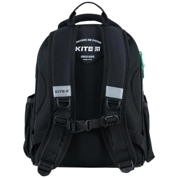 Рюкзак шкільний каркасний Kite Education Football 35x26x13.5 см 12 л, 115-130 см, чорний K24-555S-9