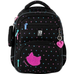 Рюкзак шкільний Kite Education Catsline 39х28.5х13.5, 13.5 л, чорний 