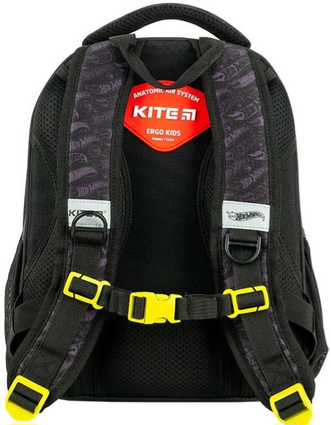 Рюкзак шкільний каркасний Kite Hot Wheels 35x26x13.5 см Чорний HW24-555S