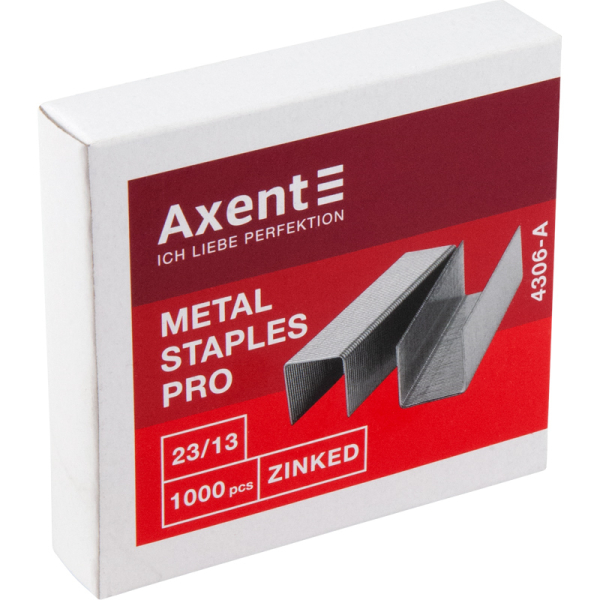 Скоби для степлерів Axent Pro 4306-A, №23/13, 1000 штук