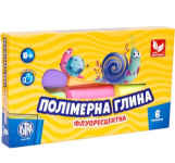Набір полімерної глини Школярик флуоресцентна 6 кольорів Набір полімерної глини Школярик флуоресцентна 6 кольорів