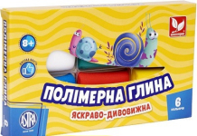 Полімерна глина Школярик 6 кольорів, 120 г Полімерна глина Школярик 6 кольорів, 120 г