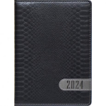 Щоденник 2024 датований А5 шкір.зам., тв.обкл.160л. 9400 лінія