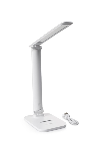 Настільна лампа із сенсором на акумуляторі 10W з підставкою для телефону - фото 1
