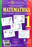 Каса цифр чисел та знаків 1 клас