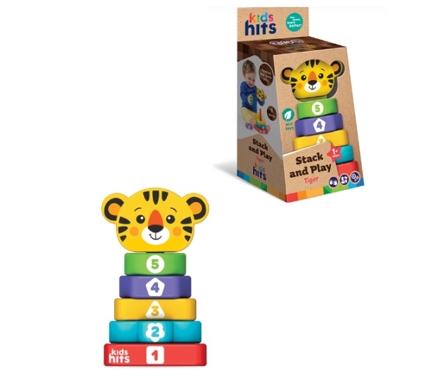 Дерев'яна іграшка Kids hits арт. KH20/014 (32шт) пірамідка тигр кор. 11, 5*23, 1*11, 5 см