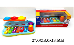 Разв.ксилофон арт. 856 (12шт)-логіка, з молоточком, короб. 28*18*14см