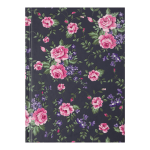 Блокнот Buromax Flora A6 в клітинку 64 аркуша Темно-синій (BM.24614102-03)