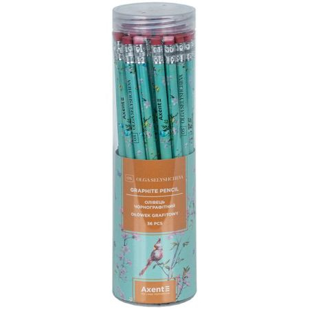 Олівець графітний НВ Axent OS Spring  - фото 2