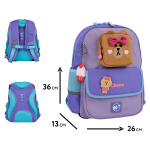 Рюкзак шкільний напівкаркасний YES Line Friends Pretty Choco S-104