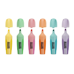 Набір текст-маркерів Buromax Pastel з гумовими вставками 2-4 мм 6 шт. (BM.8905-96)