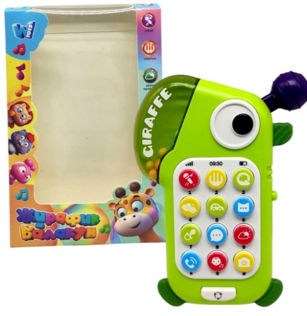 Телефон інтерактивний Жирафчик укр (Зелений) Wtoys 34691 - фото 1