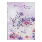 Записна книжка Buromax Flowers Language A6 в клітинку 64 л. тверда обкладинка бузкова (BM.24614101-26)